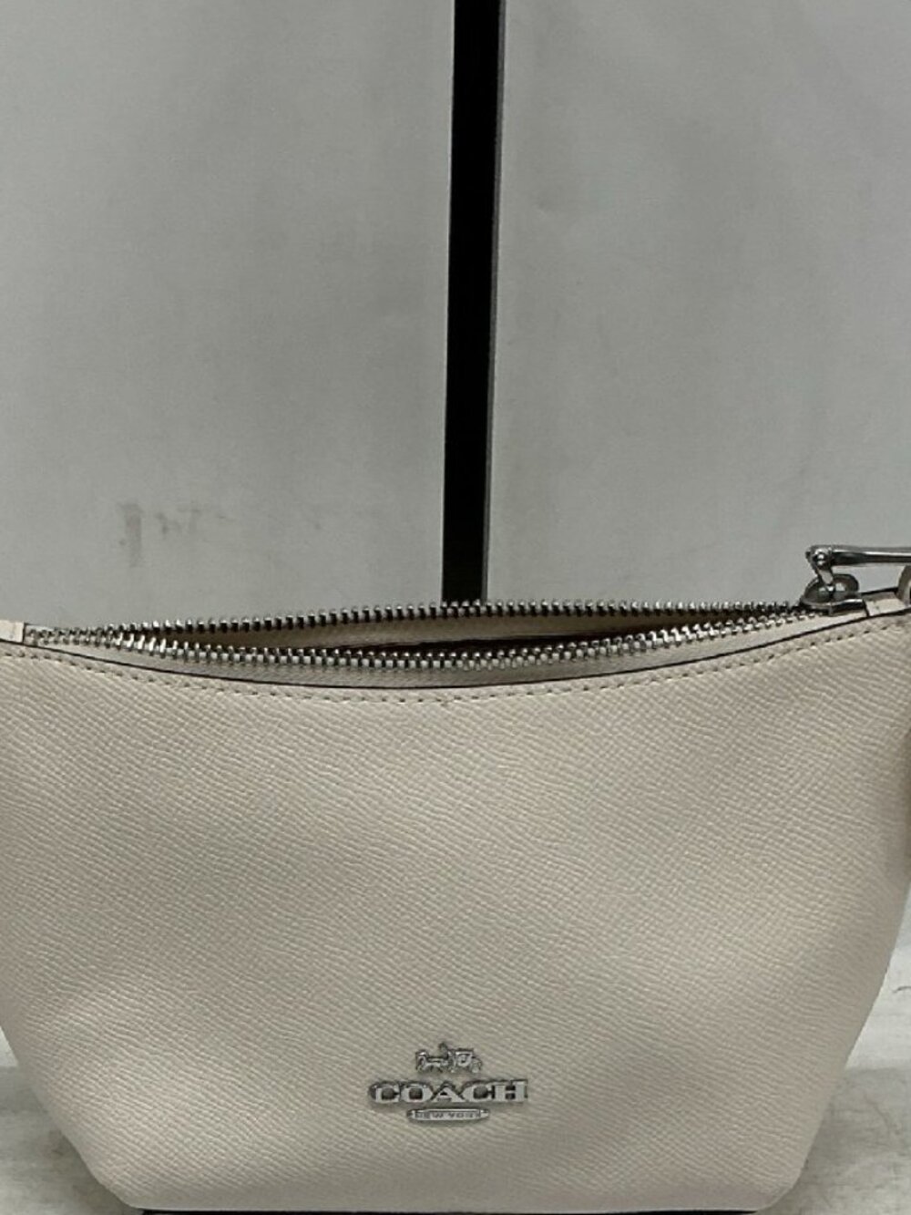 Coach CW336 Chalk Pebbled Leather Crossbody Bag Silver Hardware New Tags